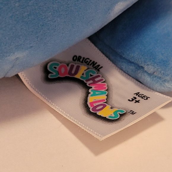 Squishmallow Rey Blue Shark w/ Check Scarf 8" Soft Plush Toy. NEW w/ Tags - Picture 7 of 12